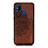 Custodia Silicone Ultra Sottile Morbida Cover con Magnetico S03D per Samsung Galaxy M21s Marrone