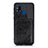 Custodia Silicone Ultra Sottile Morbida Cover con Magnetico S03D per Samsung Galaxy M21s Nero