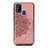 Custodia Silicone Ultra Sottile Morbida Cover con Magnetico S03D per Samsung Galaxy M21s Oro Rosa