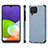 Custodia Silicone Ultra Sottile Morbida Cover con Magnetico S03D per Samsung Galaxy M32 4G Blu