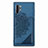 Custodia Silicone Ultra Sottile Morbida Cover con Magnetico S03D per Samsung Galaxy Note 10 Plus 5G Blu
