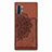 Custodia Silicone Ultra Sottile Morbida Cover con Magnetico S03D per Samsung Galaxy Note 10 Plus 5G Marrone