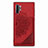 Custodia Silicone Ultra Sottile Morbida Cover con Magnetico S03D per Samsung Galaxy Note 10 Plus 5G Rosso