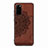 Custodia Silicone Ultra Sottile Morbida Cover con Magnetico S03D per Samsung Galaxy S20 5G Marrone