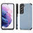 Custodia Silicone Ultra Sottile Morbida Cover con Magnetico S03D per Samsung Galaxy S21 5G Blu