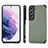 Custodia Silicone Ultra Sottile Morbida Cover con Magnetico S03D per Samsung Galaxy S21 5G Verde