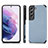 Custodia Silicone Ultra Sottile Morbida Cover con Magnetico S03D per Samsung Galaxy S21 Plus 5G Blu