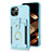 Custodia Silicone Ultra Sottile Morbida Cover con Magnetico S04D per Apple iPhone 13 Cielo Blu