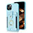 Custodia Silicone Ultra Sottile Morbida Cover con Magnetico S04D per Apple iPhone 14 Plus Cielo Blu