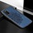 Custodia Silicone Ultra Sottile Morbida Cover con Magnetico S04D per Samsung Galaxy A02s Blu