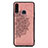 Custodia Silicone Ultra Sottile Morbida Cover con Magnetico S04D per Samsung Galaxy A20s Oro Rosa