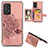 Custodia Silicone Ultra Sottile Morbida Cover con Magnetico S04D per Samsung Galaxy A52 5G Oro Rosa