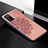 Custodia Silicone Ultra Sottile Morbida Cover con Magnetico S04D per Samsung Galaxy F02S SM-E025F Oro Rosa