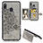 Custodia Silicone Ultra Sottile Morbida Cover con Magnetico S04D per Samsung Galaxy M10S Grigio