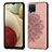 Custodia Silicone Ultra Sottile Morbida Cover con Magnetico S04D per Samsung Galaxy M12 Oro Rosa