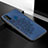 Custodia Silicone Ultra Sottile Morbida Cover con Magnetico S04D per Samsung Galaxy M21 Blu