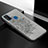 Custodia Silicone Ultra Sottile Morbida Cover con Magnetico S04D per Samsung Galaxy M21 Grigio