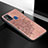 Custodia Silicone Ultra Sottile Morbida Cover con Magnetico S04D per Samsung Galaxy M31 Oro Rosa
