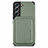 Custodia Silicone Ultra Sottile Morbida Cover con Magnetico S04D per Samsung Galaxy S21 Plus 5G Verde