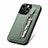 Custodia Silicone Ultra Sottile Morbida Cover con Magnetico S05D per Apple iPhone 13 Pro Verde