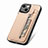 Custodia Silicone Ultra Sottile Morbida Cover con Magnetico S05D per Apple iPhone 14 Oro