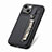 Custodia Silicone Ultra Sottile Morbida Cover con Magnetico S05D per Apple iPhone 14 Plus Nero