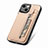 Custodia Silicone Ultra Sottile Morbida Cover con Magnetico S05D per Apple iPhone 14 Plus Oro