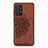 Custodia Silicone Ultra Sottile Morbida Cover con Magnetico S05D per Samsung Galaxy A52s 5G Marrone