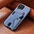 Custodia Silicone Ultra Sottile Morbida Cover con Magnetico S05D per Samsung Galaxy M32 4G Blu