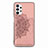 Custodia Silicone Ultra Sottile Morbida Cover con Magnetico S05D per Samsung Galaxy M32 5G Oro Rosa