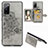 Custodia Silicone Ultra Sottile Morbida Cover con Magnetico S05D per Samsung Galaxy S20 FE (2022) 5G Grigio