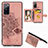 Custodia Silicone Ultra Sottile Morbida Cover con Magnetico S05D per Samsung Galaxy S20 FE (2022) 5G Oro Rosa