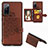 Custodia Silicone Ultra Sottile Morbida Cover con Magnetico S05D per Samsung Galaxy S20 Lite 5G Marrone