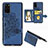Custodia Silicone Ultra Sottile Morbida Cover con Magnetico S05D per Samsung Galaxy S20 Plus 5G Blu