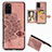 Custodia Silicone Ultra Sottile Morbida Cover con Magnetico S05D per Samsung Galaxy S20 Plus 5G Oro Rosa