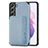 Custodia Silicone Ultra Sottile Morbida Cover con Magnetico S05D per Samsung Galaxy S21 5G Blu