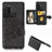 Custodia Silicone Ultra Sottile Morbida Cover con Magnetico S06D per Samsung Galaxy F02S SM-E025F Nero