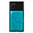 Custodia Silicone Ultra Sottile Morbida Cover con Magnetico S06D per Samsung Galaxy Note 10 5G Ciano