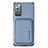 Custodia Silicone Ultra Sottile Morbida Cover con Magnetico S06D per Samsung Galaxy Note 20 5G Blu