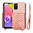 Custodia Silicone Ultra Sottile Morbida Cover con Magnetico S07D per Samsung Galaxy A02s Rosa