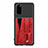 Custodia Silicone Ultra Sottile Morbida Cover con Magnetico S08D per Samsung Galaxy S20 5G Rosso