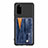 Custodia Silicone Ultra Sottile Morbida Cover con Magnetico S08D per Samsung Galaxy S20 Blu