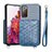 Custodia Silicone Ultra Sottile Morbida Cover con Magnetico S08D per Samsung Galaxy S20 Lite 5G Blu