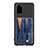 Custodia Silicone Ultra Sottile Morbida Cover con Magnetico S08D per Samsung Galaxy S20 Plus 5G Blu