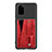 Custodia Silicone Ultra Sottile Morbida Cover con Magnetico S08D per Samsung Galaxy S20 Plus 5G Rosso