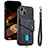 Custodia Silicone Ultra Sottile Morbida Cover con Magnetico S09D per Apple iPhone 13 Nero