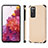 Custodia Silicone Ultra Sottile Morbida Cover con Magnetico S09D per Samsung Galaxy S20 Lite 5G Oro