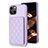 Custodia Silicone Ultra Sottile Morbida Cover con Magnetico S10D per Apple iPhone 14 Lavanda