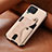 Custodia Silicone Ultra Sottile Morbida Cover con Magnetico S10D per Samsung Galaxy A12 Nacho Oro Rosa