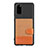 Custodia Silicone Ultra Sottile Morbida Cover con Magnetico S11D per Samsung Galaxy S20 5G Marrone